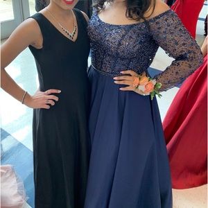 Navy Blue Prom Dress